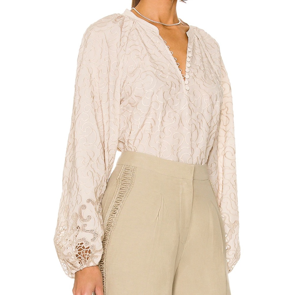 Jonathan Simkhai Jaid Embroidered Blouse - Picture 2 of 14